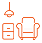 opremanje enterijera orange icon